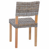 Dining Chair 2 pcs Kubu Rattan Kubu Grey 46 x 55 x 84 cm 42012424
