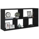 Wall Shelf Black Oak 100x25x50 cm Engineered Wood 868070