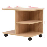 Rolling Shelf 50x35x42 cm Oak 245723