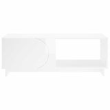 Coffee Table High Gloss White 95 x 50.5 x 35 cm Engineered Wood 8011445