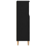 Bathroom Cabinet Black Oak 30 x 30 x 100 cm Engineered Wood 862807