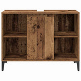 Bathroom Furniture Set with Door 3 pcs Old wood Engineered wood 3415718