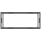 Coffee Table Black with Tempered Glass 120x60x35 cm 322883