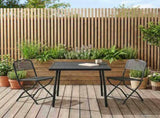 Outdoor Furniture Set Folding 3 pcs Anthracite Iron and Steel 3422894