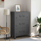 Industrial Storage Chest Anthracite 75x40x115 cm Metal 339630