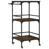 Kitchen Trolley Brown Oak 60.5x50x105 cm Engineered Wood 842340