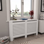 ZNTS Radiator Cover White 152x19x81.5 cm MDF 284321