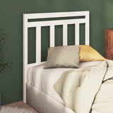 Bed Headboard White 106x4x100 cm Solid Wood Pine 814080