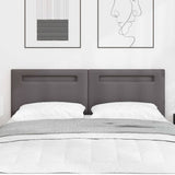 LED Headboard Grey 160 cm Faux Leather 42007307