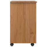 Rolling Cabinet with Drawers CORONA Honey Brown 42040533