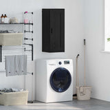 Wall Mounted Cabinet Black Oak 34.5 x 34 x 90 cm 882444