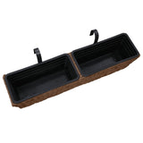 ZNTS Garden Planters 2 pcs Water Hyacinth Brown 45581