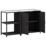 Kitchen Storage Set HATTEM 2 pcs Black Cold-rolled Steel 3392680