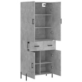 Highboard Concrete Grey 69.5x34x180 cm Engineered Wood 3198157