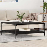 Coffee Table Black oak 100 x 100 x 40 cm Engineered Wood 883502