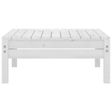 9 Piece Garden Lounge Set White Solid Pinewood 3082518