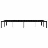Metal Bed Frame without Mattress Black 160x200cm 373658