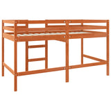 Loft Bed Wax Brown 90 x 190 cm Solid Pine Wood 867838
