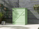 Wooden Small Shed, Garden Storage Shed with Shelves and Bolt Latch, 75L x 56W x115H cm, Green T3398P315348