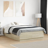 Bed Frame without Mattress Sonoma Oak 140x190 cm 3209732