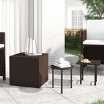 ZNTS Garden Side Tables 3 pcs Brown Poly Rattan 3324832