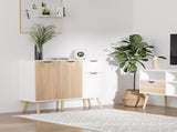 Sideboard Floor Standing Storage Cabinet with Drawer for Bedroom, Living Room, Home Office, Natural T3398P344650