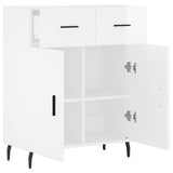 Sideboard High Gloss White 69.5x34x90 cm Engineered Wood 827998