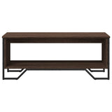 ZNTS Coffee Table Brown Oak 100x51x40 cm Engineered Wood 848483