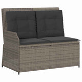 Garden Bench Grey Poly Rattan 3394451
