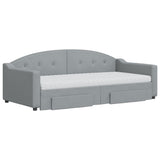 Daybed with Trundle and Drawers Dark Grey 90x190 cm Fabric 3197606