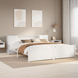 Bookcase Bed without Mattress White 180x200cm Super King Solid Wood Pine 3322444