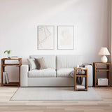 Accent Table with Shelf 3 pcs Brown Solid Mahogany Wood 42012363