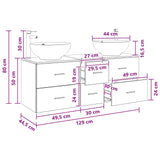 Bathroom Furniture Set 3 pcs White 49.5 x 44.5 x 65 cm 3405907