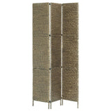 3-Panel Room Divider Brown 116x160 cm Water Hyacinth 247346