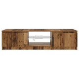 TV Cabinet with LED Lights Old Wood 140x40x36 cm Engineered Wood 856349