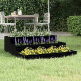 Planter Black 78x78x27 cm Solid Wood Pine 823910