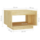 Coffee Table 50x50x33.5 cm Solid Pinewood 808503