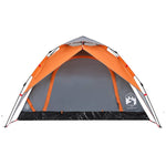 Camping Tent Dome 4-Person Grey and Orange Quick Release 4004183