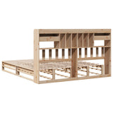 Bookcase Bed without Mattress 180x200 cm Super King Solid Wood Pine 3323968