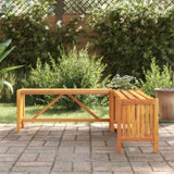 Garden Corner Bench with Planter 117x117x40cm Solid Acacia Wood 46345