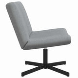 Swivel Chair Light Grey 63 x 75 x 76 cm Fabric 42007325