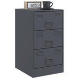 Bedside Cabinets 2 pcs Anthracite 34.5x39x62 cm Steel 841780