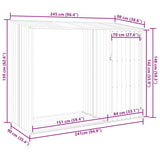 Garden Firewood Shed Grey 245x98x159 cm Galvanised Steel 46294