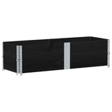 Pallet Collars 2 pcs Black 150x50 cm Solid Wood Pine 4010298