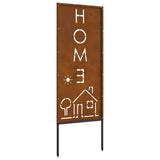 Garden Privacy Screen Rusty 50 x 140 cm Weathering Steel 876342