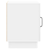 Bedside Table High Gloss White 43 x 34.5 x 47 cm 895263