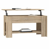 Coffee Table Sonoma Oak 101x49x52 cm Engineered Wood 809704