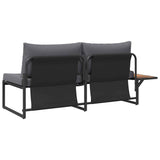Garden Sofa with Cushion Brown 200.5 x 70 x 85.5cm Metal 42007549