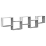 Wall Cube Shelf 5 Compartments Grey Sonoma Engineered Wood 860000