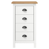 Sideboard Hill White 46x35x80 cm Solid Pine Wood 288914